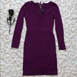 Iris Purple Corset Dress w Tulip Hem small